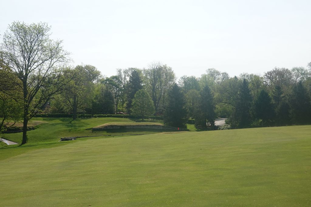 5th (Punchbowl) Hole at St. Louis Country Club (508 Yard Par 5)
